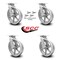 Service Caster 8 Inch V Groove Semi Steel Swivel Caster Set with Roller Bearing and Swivel Lock SCC-30CS820-VGR-BSL-4 - alternate 4